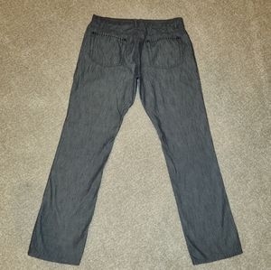 John Varvatos Dark Gray Straight Slim Leg Embellished Trouser Pants 34 R